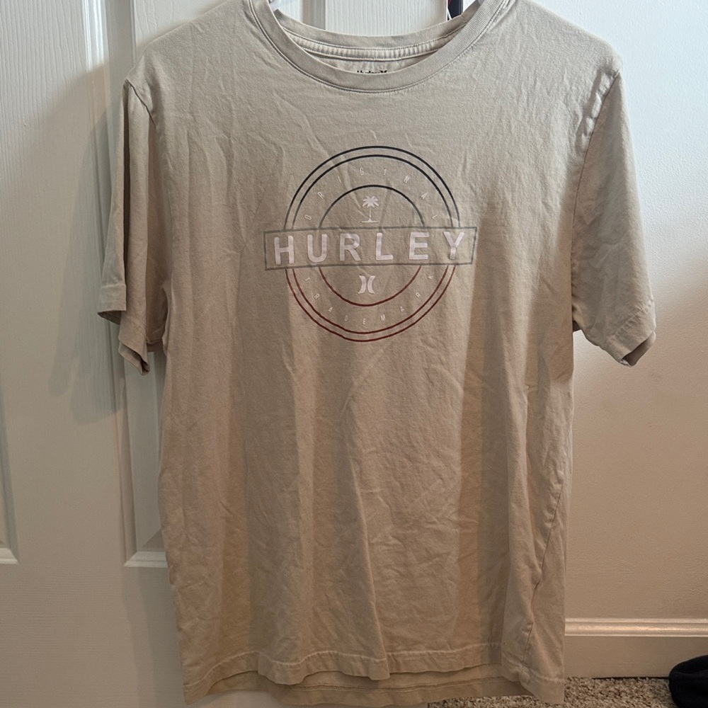 Hurley Beige Graphic Tee for Men